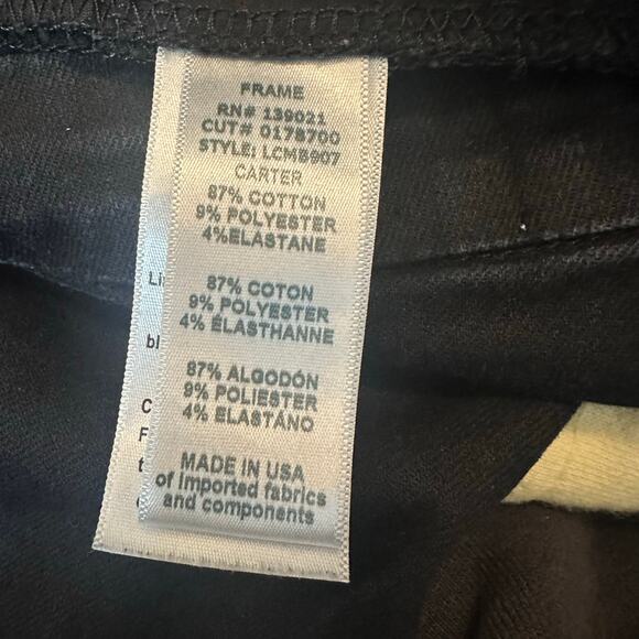 Frame Black Le Crop Mini Boot Jeans sz 27 - Picture 12 of 13